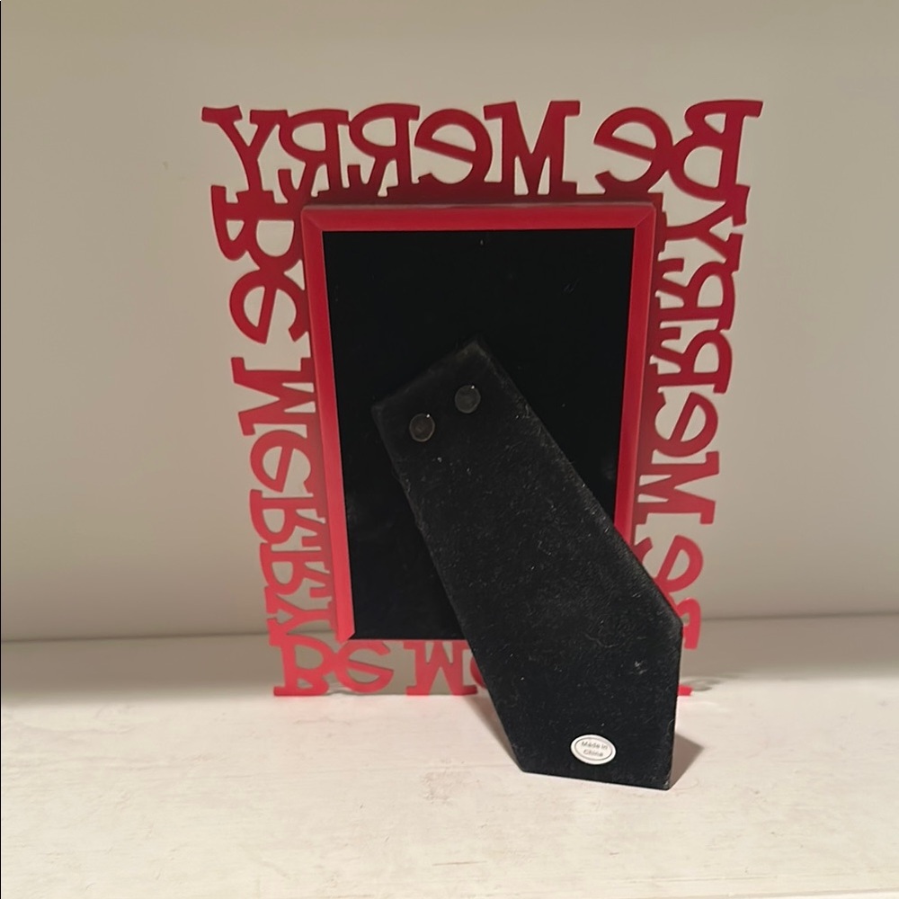 Red 'Be Merry' Holiday Picture Frame - Picture 2 of 2